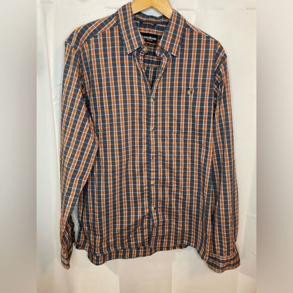 Grundens Mens Medium Plaid‎ Button Down